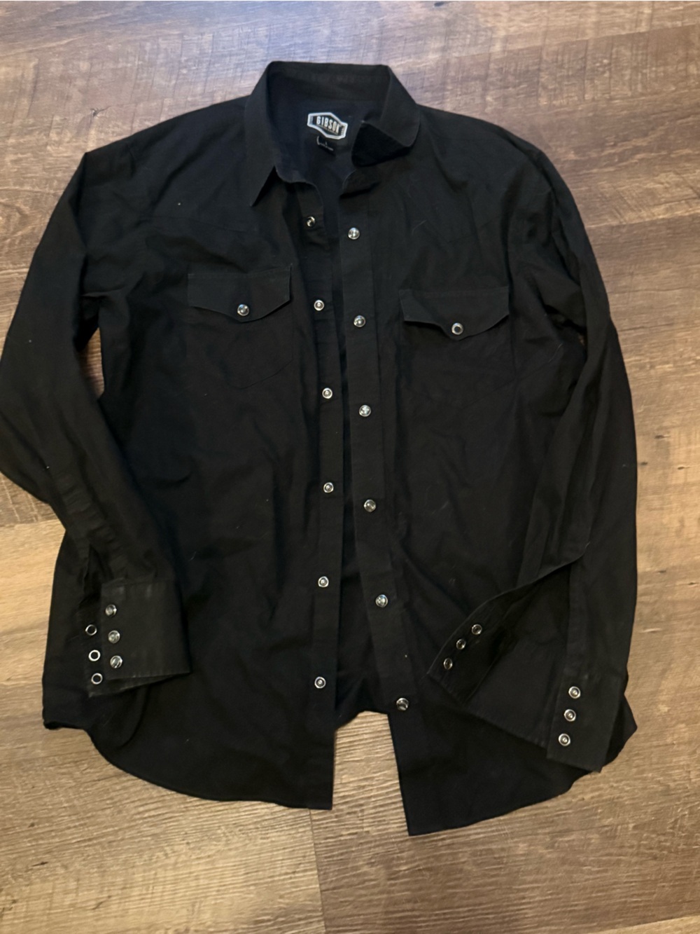 Gibson Black Snap-Front Western Shirt